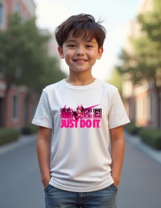 Tricou personalizat pentru copii din bumbac 100% - Minnie - Just Do It