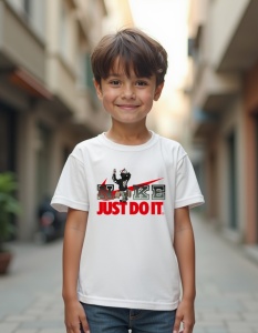 Tricou personalizat pentru copii din bumbac 100% - Sneakerhead - Just Do It