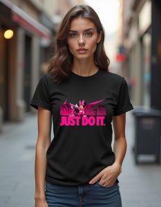 Tricou personalizat pentru dama din bumbac 100% - Minnie - Just Do It
