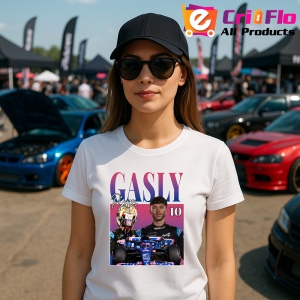 Tricou Pierre Gasly Alpin Portret Si Masina Albastra Formula 1, Copii | Dama | Barbat - Img 8