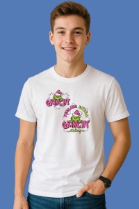 Tricou Pink Grinch Stole My Lesson Plan, din bumbac 100%, tricou alb, Copii | Dama | Barbat - Img 3