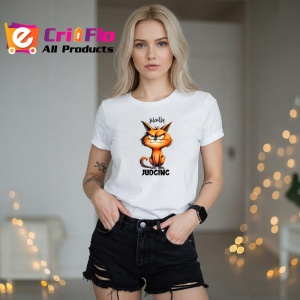 Tricou pisica sarcastica silently judging ilustratie glumeata, Copii | Dama | Barbat - Img 10