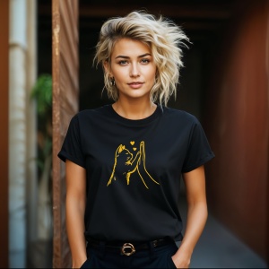 Tricou Pisica si palma Negru, Copii | Dama | Barbat - Img 12