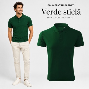 Tricou Polo Bărbat Malfini F03 Pique Polo Free, Stil Tip Tommy, 65% Bumbac, 200 g/m², Guler Polo, Label Free, 14 Culori, Mărimi S–3XL - Img 24