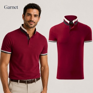 Tricou Polo Bărbați 256 Collar Up, 100% Bumbac, 215 g/m², Guler cu Contrast, 2 Nasturi, S–3XL, 10 Culori - Img 16