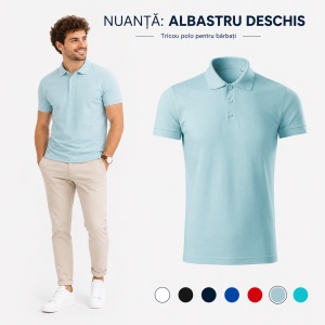 Tricou Polo Bărbați Malfini, 65% Bumbac, 35% Poliester, 170 g/m², Guler cu 3 Nasturi - Img 11