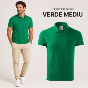Tricou Polo Bărbați Malfini Cotton Heavy 215, 100% Bumbac, 220 g/m², Guler Polo, Mărimi S-3XL, 13 Culori - Img 22