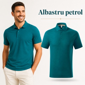 Tricou Polo Bărbați Malfini Prime GOTS 234, 100% Bumbac Organic, 200 g/m², Mărimi S 3XL, 9 Culori - Img 13
