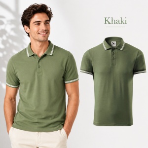 Tricou Polo Bărbați Malfini Urban 219, cu Dungi la Guler, Tip Tommy, 65% Bumbac, 200 g/m², 19 Culori, Mărimi S–3XL - Img 23