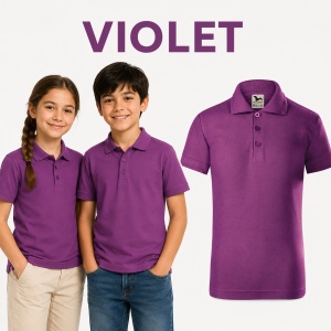Tricou Polo Copii pentru Uniformă Școlară, Fete și Băieți, cu Guler - Img 25