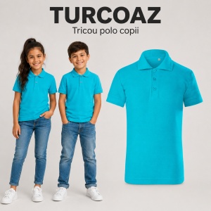 Tricou Polo Copii Tip Tommy – Cu Guler, Calitate Premium, pentru Școală, Băieți și Fete - Img 18