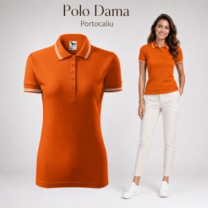 Tricou Polo Damă cu dungi la guler, bumbac 65%, marimi XS - 2XL - 19 nuanțe - Img 16