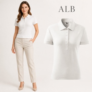 Tricou Polo Damă din Bumbac 100% – Casual Office, Guler Polo, XS-2XL | 13 Culori | Pique Polo - Img 19