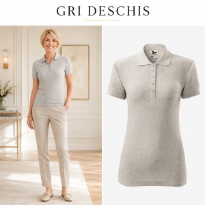 Tricou Polo Damă Malfini Cotton, 100% Bumbac, Croială Cambrată, Guler Polo Raiat, 5 Nasturi, 17 Culori, Mărimi XS–2XL - Img 17