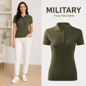 Tricou Polo Damă Malfini Pique Polo Free F10 – 65% Bumbac, 200 g/m², Label Free, XS–2XL - Img 13