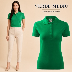 Tricou Polo Damă Pique Polo, Croială Cambrată, 36 Nuanțe, Mărimi XS–3XL - Img 23