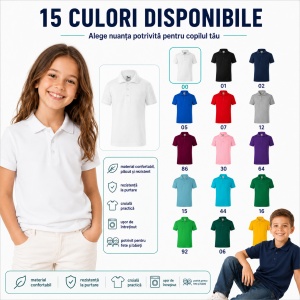Tricou Polo pentru Băieți 222 - Img 10