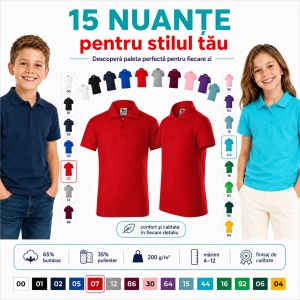 Tricou Polo pentru Fete 222 - Img 5