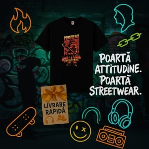 Tricou Pompierii Lupam Eroic Negru, Copii | Dama | Barbat - Img 2