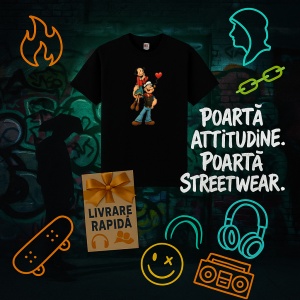 Tricou popeye si olive Negru, Copii | Dama | Barbat - Img 8