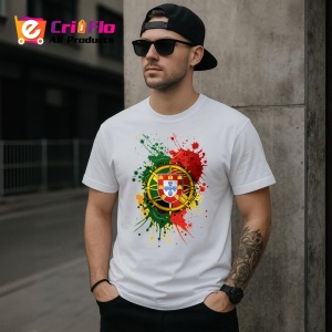 Tricou Portugal Steag Splash Art, Copii | Dama | Barbat - Img 5