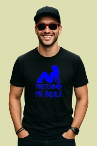 Tricou prietena ta ma insala mesaj ironic, Copii | Dama | Barbat , tricou negru