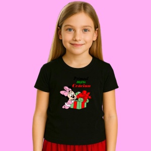 Tricou Primul Meu Craciun Minnie, din bumbac 100% Copii | Dama | Barbat - Img 3