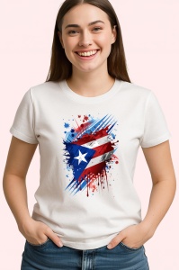 Tricou Puerto Rico Steag Splash Art, Copii | Dama | Barbat - Img 4