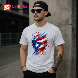Tricou Puerto Rico Steag Splash Art, Copii | Dama | Barbat - Img 5