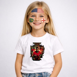 Tricou Rafael Leao World Cup Fifa 2026 V5, din bumbac 100%, tricou alb, Copii | Dama | Barbat - Img 2