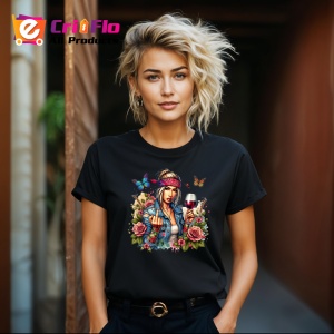 Tricou Rebel girl wine middle finger, fata rebela cu vin si deget mijlociu, Copii | Dama | Barbat , tricou negru - Img 8