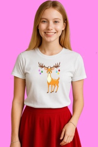 Tricou Ren Cu Globuri Agate, din bumbac 100%, tricou alb, Copii | Dama | Barbat - Img 2