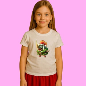 Tricou Rex Wreath Pink Christmas, din bumbac 100%, tricou alb, Copii | Dama | Barbat - Img 2
