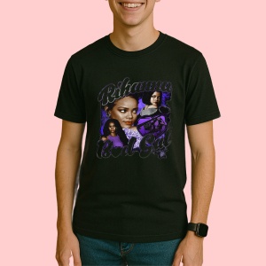 Tricou Rihanna - Bad Gal, muzica Indie Pop, Dama | Barbat | Copii, Culoare Negru - Img 3