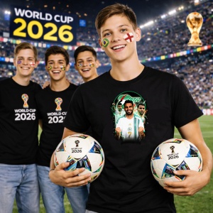 Tricou Riyad Mahrez Algeria World Cup Fifa 2026 V2, din bumbac 100%, tricou negru, Copii | Dama | Barbat - Img 7