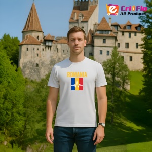 Tricou Romania tricolor pulse cu Text |Colectia Tricouri Romania - Img 9