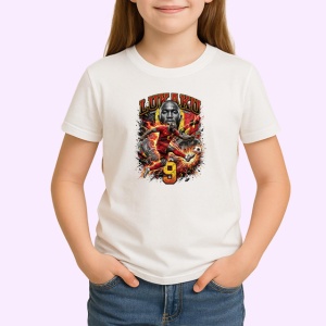 Tricou Romelu Lukaku Belgia Atacant Golgheter Fotbal, din bumbac 100% , tricou alb pentru Copii | Dama | Barbat - Img 2