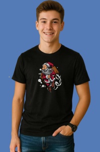 Tricou Running Santa, din bumbac 100% Copii | Dama | Barbat - Img 2