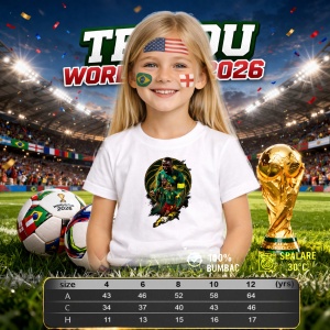 Tricou Samuel Eto O Cameroon World Cup Fifa 2026 V2, din bumbac 100%, tricou alb, Copii | Dama | Barbat - Img 4