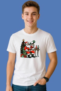 Tricou Santa Dabbing Christmas, din bumbac 100%, tricou alb, Copii | Dama | Barbat