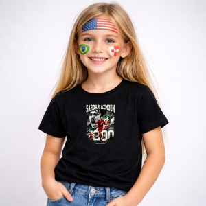 Tricou Sardar Azmoun Iran World Cup Fifa 2026, din bumbac 100%, tricou negru, Copii | Dama | Barbat - Img 2
