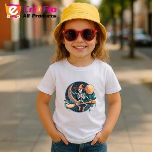 Tricou Schelet cu saxofon si palarie fundal alb Copii | Dama | Barbat - Img 11