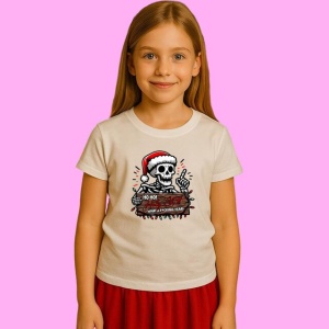 Tricou Schelet Ho Ho What A F Funny Christmas, din bumbac 100%, tricou alb, Copii | Dama | Barbat