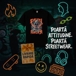 Tricou Scheletul raufacator Negru, Copii | Dama | Barbat - Img 11