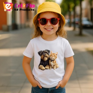 Tricou Schnauzer Miniatural si pisica portocalie cei mai buni prieteni Copii | Dama | Barbat Barbat - Img 14