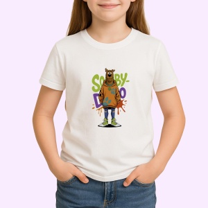 Tricou Scooby-Doo – Relaxed look în portocaliu și violet, chill vibes Copii | Dama | Barbat Barbat