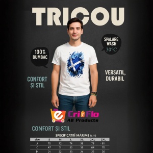 Tricou Scotland Steag Splash Art, Copii | Dama | Barbat - Img 5