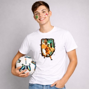 Tricou Sebastien Haller Ivory Coast World Cup Fifa 2026 V3, din bumbac 100%, tricou alb, Copii | Dama | Barbat - Img 2