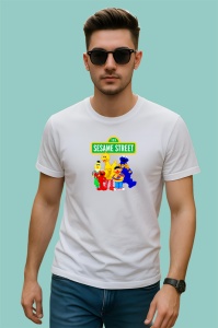 Tricou sesame street emisiune educativa cu papusi colorate si personaje haioase, Copii | Dama | Barbat - Img 2