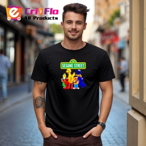 Tricou Sesame street emisiune educativa cu papusi colorate si personaje haioase, Copii | Dama | Barbat , tricou negru - Img 10